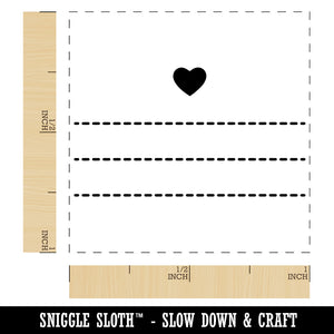 Address Dashed Lines Fill-In with Heart Self-Inking Rubber Stamp Ink Stamper