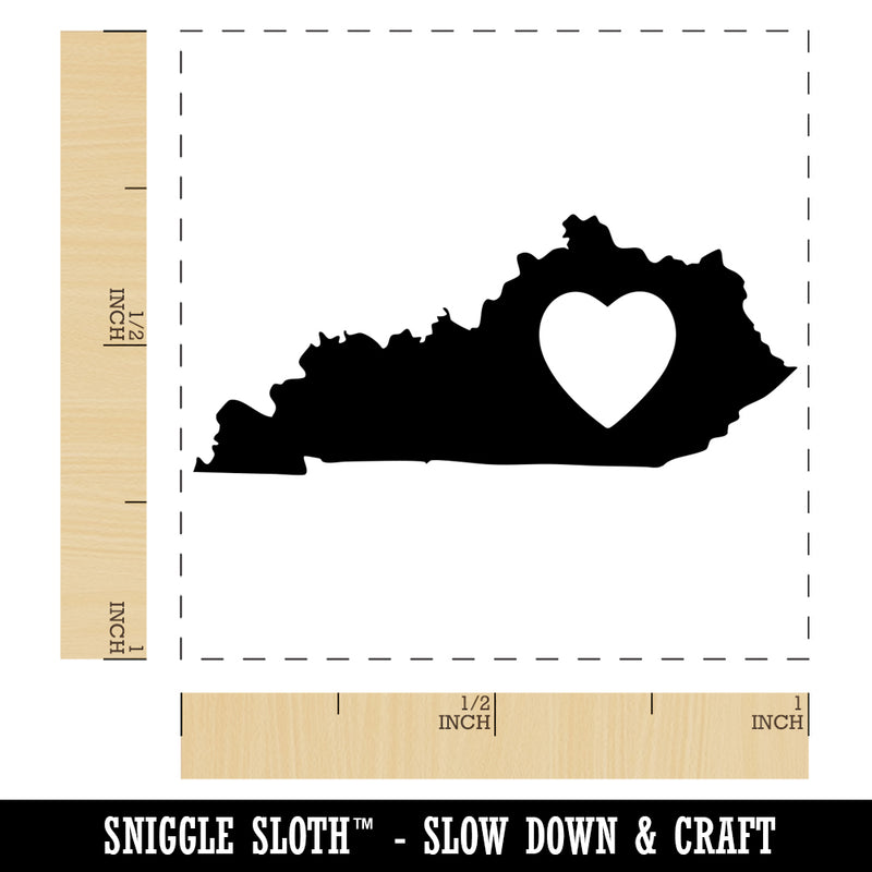 Kentucky State with Heart Self-Inking Rubber Stamp Ink Stamper