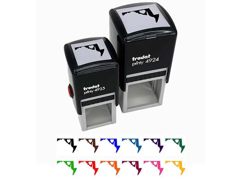 Maryland State with Heart Self-Inking Rubber Stamp Ink Stamper