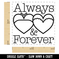 Mrs and Mrs Always and Forever Wedding Gown Hearts Self-Inking Rubber Stamp Ink Stamper