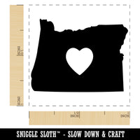 Oregon State with Heart Self-Inking Rubber Stamp Ink Stamper