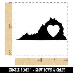 Virginia State with Heart Self-Inking Rubber Stamp Ink Stamper