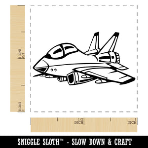 Cartoon Military Fighter Jet Airplane Self-Inking Rubber Stamp Ink Stamper