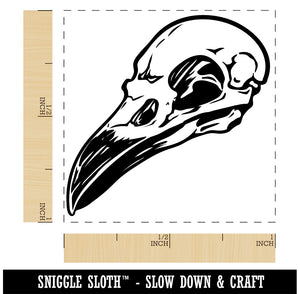 Crow Raven Bird Skull Self-Inking Rubber Stamp Ink Stamper