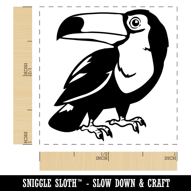 Curious Toco Toucan Bird Self-Inking Rubber Stamp Ink Stamper
