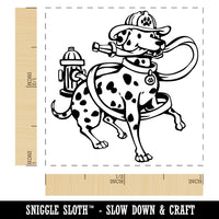Dalmatian Fire Fighter Dog Self-Inking Rubber Stamp Ink Stamper