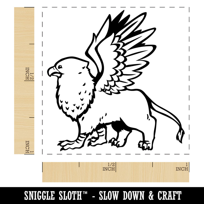 Enchanting Mythical Creature Griffin Self-Inking Rubber Stamp Ink Stamper