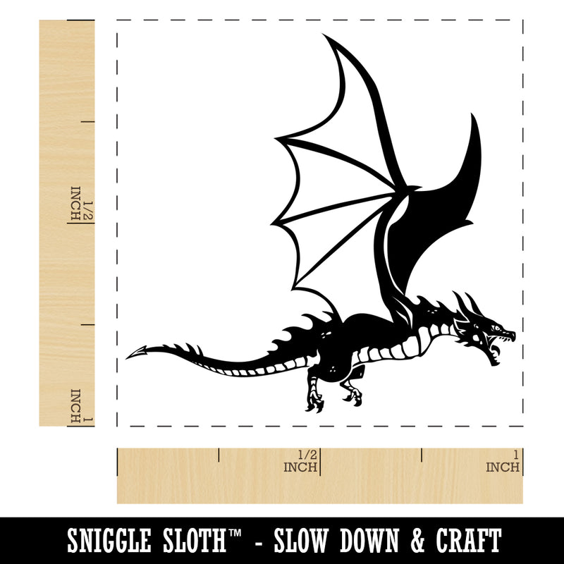 Fierce Flying Dragon Self-Inking Rubber Stamp Ink Stamper