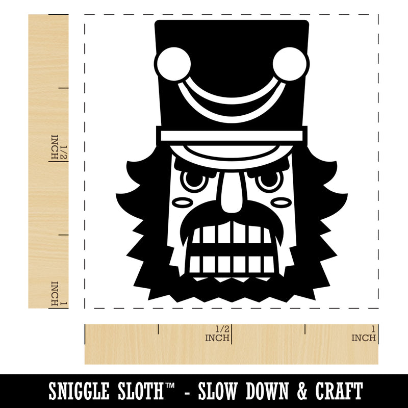 Grumpy Angry Christmas Nutcracker Face Self-Inking Rubber Stamp Ink Stamper