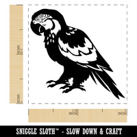 Magnificent Macaw Parrot Bird Self-Inking Rubber Stamp Ink Stamper