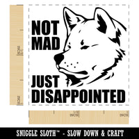 Not Mad Just Disappointed Akita Dog Self-Inking Rubber Stamp Ink Stamper