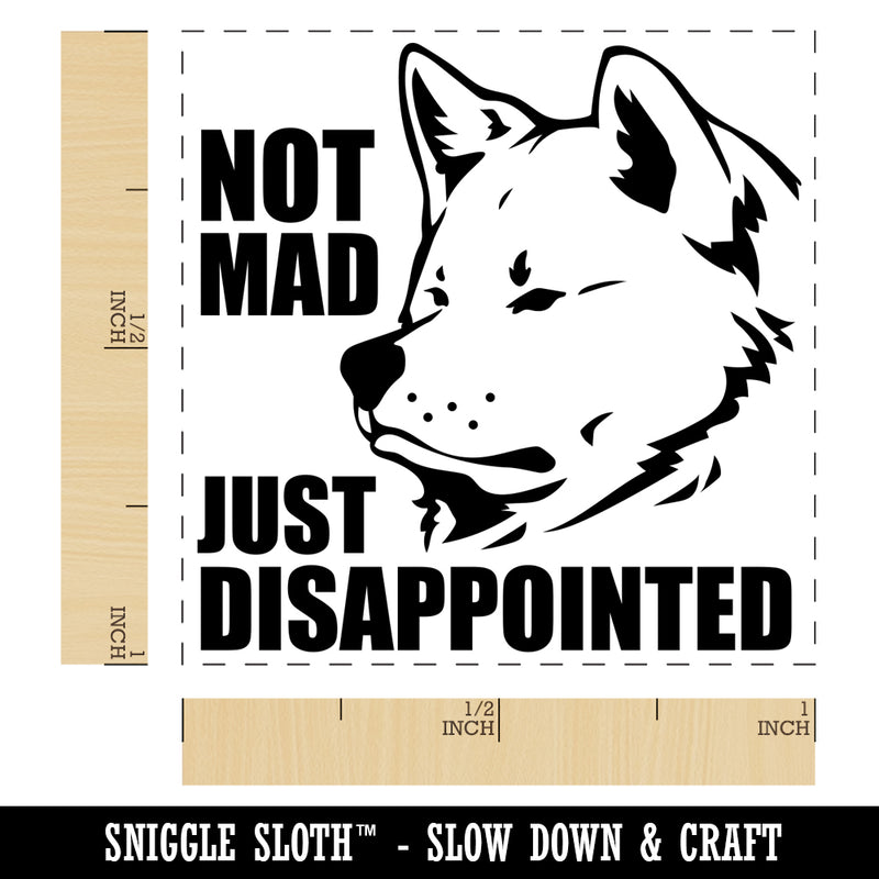 Not Mad Just Disappointed Akita Dog Self-Inking Rubber Stamp Ink Stamper