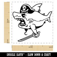 Pirate Shark with Hook and Sword Self-Inking Rubber Stamp Ink Stamper