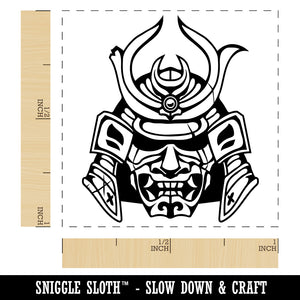 Samurai Warrior Oni Helmet Self-Inking Rubber Stamp Ink Stamper