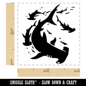 School of Hammerhead Sharks Self-Inking Rubber Stamp Ink Stamper