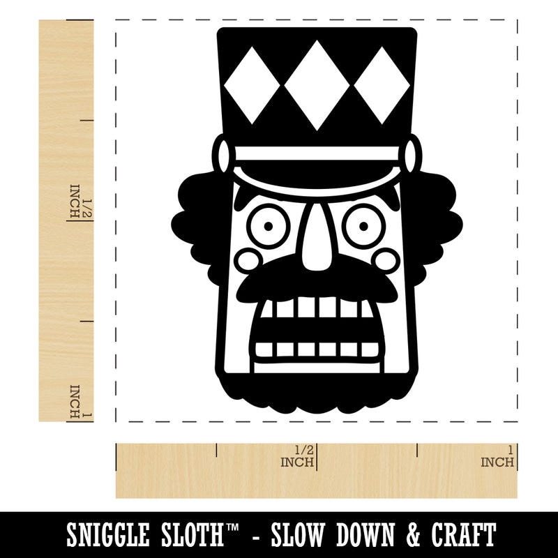 Shocked and Surprised Christmas Nutcracker Face Self-Inking Rubber Stamp Ink Stamper