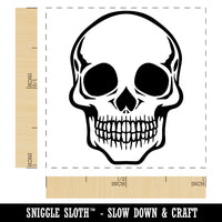 Spooky Human Skull Bone Self-Inking Rubber Stamp Ink Stamper