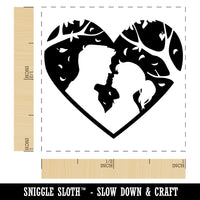 Valentine's Day Couple Kiss Heart Love Anniversary Self-Inking Rubber Stamp Ink Stamper