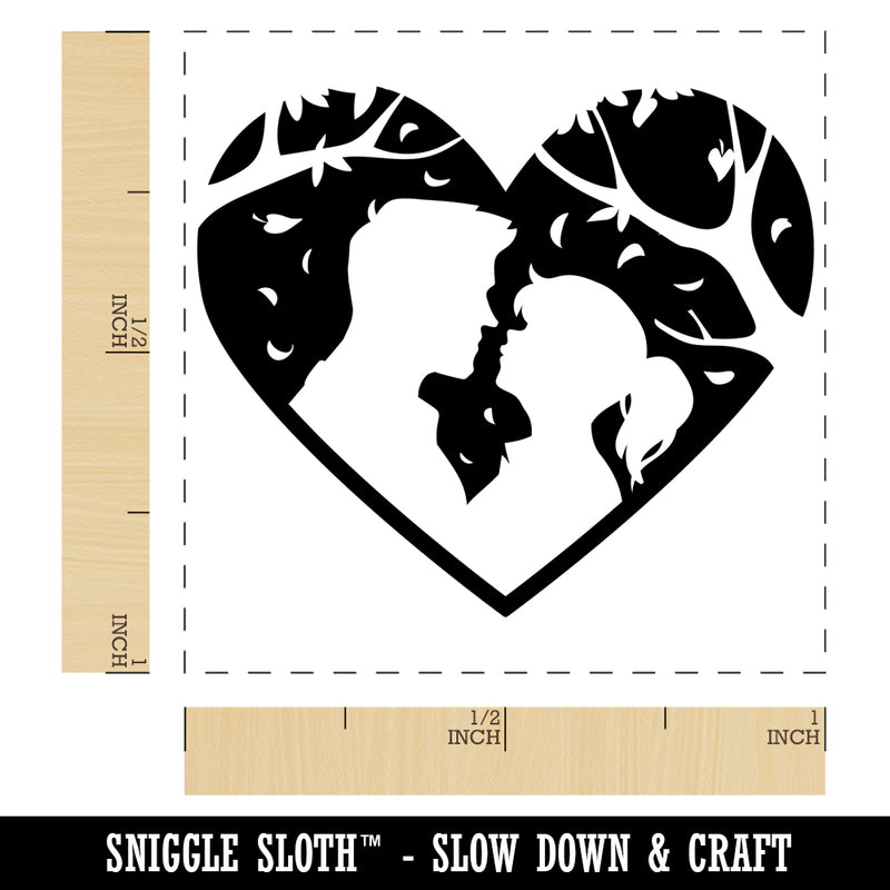 Valentine's Day Couple Kiss Heart Love Anniversary Self-Inking Rubber Stamp Ink Stamper