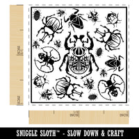 Too Many Bugs Insects and Beetles In a Box Self-Inking Rubber Stamp Ink Stamper