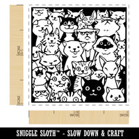 Too Many Cats in a Box Self-Inking Rubber Stamp Ink Stamper