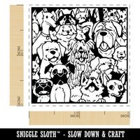 Too Many Dogs in a Box Self-Inking Rubber Stamp Ink Stamper