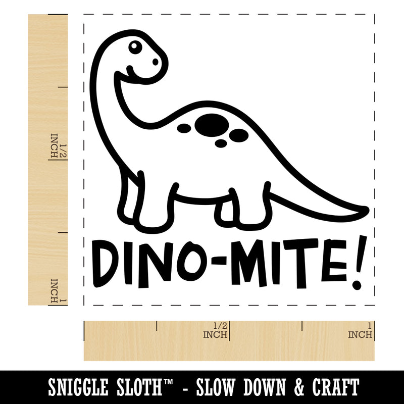 Dino-mite Dynamite Dinosaur Teacher School Recognition Self-Inking Rubber Stamp Ink Stamper