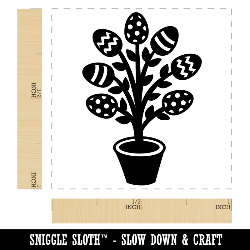 Easter Egg Tree Self-Inking Rubber Stamp Ink Stamper