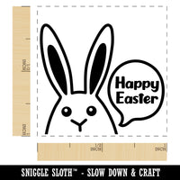 Peeking Bunny Happy Easter Self-Inking Rubber Stamp Ink Stamper