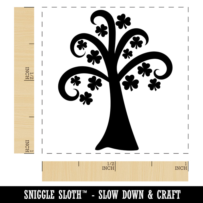 Shamrock Tree Saint Patrick's Day Self-Inking Rubber Stamp Ink Stamper