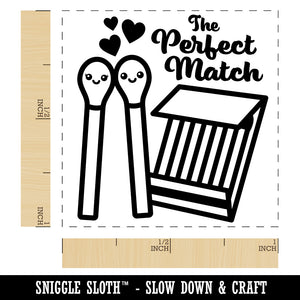 The Perfect Match Matches in Love Valentine's Day Self-Inking Rubber Stamp Ink Stamper