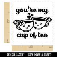 You're My Cup of Tea Love Self-Inking Rubber Stamp Ink Stamper