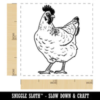 Curious Hen Chicken Self-Inking Rubber Stamp Ink Stamper