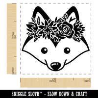 Husky Dog Wearing a Flower Crown Self-Inking Rubber Stamp Ink Stamper