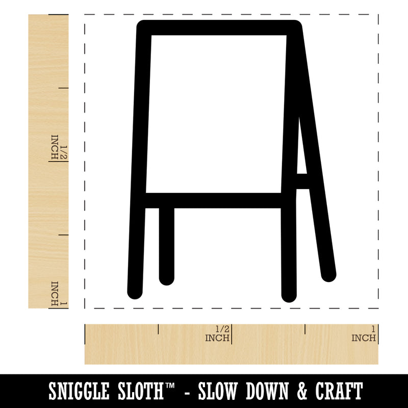 Blank Easel Sign Painting Art Self-Inking Rubber Stamp Ink Stamper