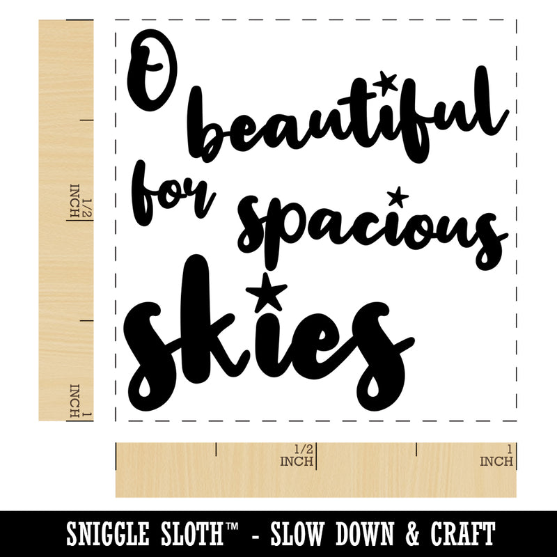 O Beautiful for Spacious Skies America the Beautiful Patriotic USA Self-Inking Rubber Stamp Ink Stamper