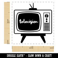 Vintage Retro Television TV Set Self-Inking Rubber Stamp Ink Stamper