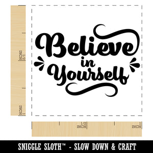 Believe in Yourself Motivational Self-Inking Rubber Stamp Ink Stamper