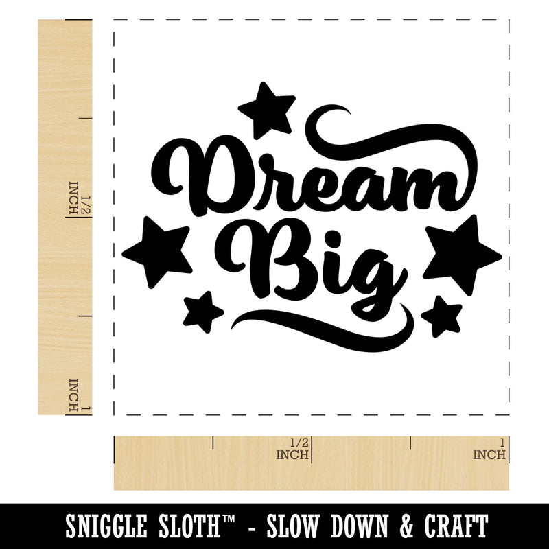 Dream Big Stars Motivational Self-Inking Rubber Stamp Ink Stamper