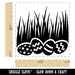 Easter Eggs in Grass Self-Inking Rubber Stamp Ink Stamper