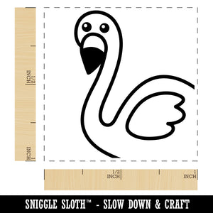 Peeking Flamingo Self-Inking Rubber Stamp Ink Stamper