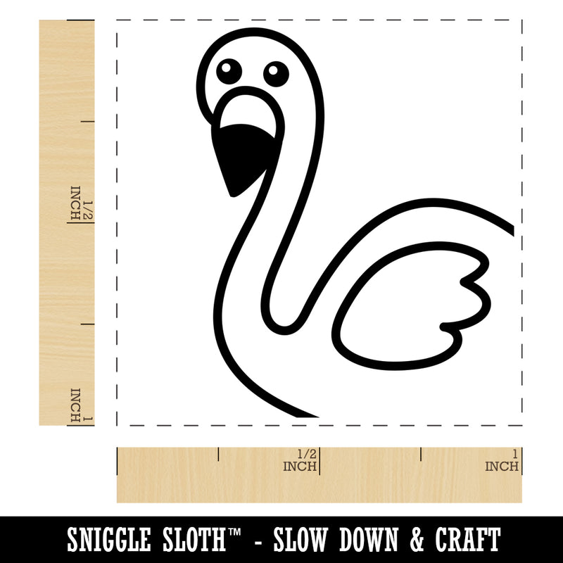 Peeking Flamingo Self-Inking Rubber Stamp Ink Stamper