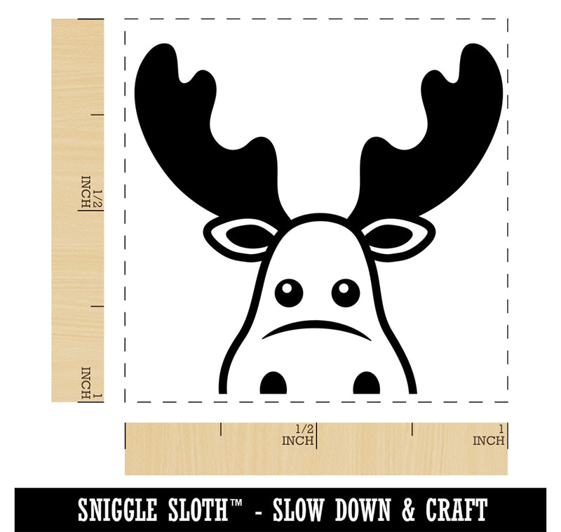 Peeking Moose Self-Inking Rubber Stamp Ink Stamper