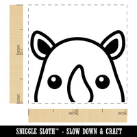 Peeking Rhino Self-Inking Rubber Stamp Ink Stamper