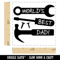 World's Best Dad Tools Father's Day Self-Inking Rubber Stamp Ink Stamper