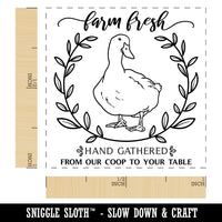 Farm Fresh Hand Gathered Duck Eggs From Our Coop to Your Table Self-Inking Rubber Stamp Ink Stamper