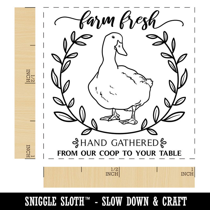 Farm Fresh Hand Gathered Duck Eggs From Our Coop to Your Table Self-Inking Rubber Stamp Ink Stamper