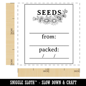 Decorative Seed Packet for Flowers Vegetables Fruit Fill-in Self-Inking Rubber Stamp Ink Stamper