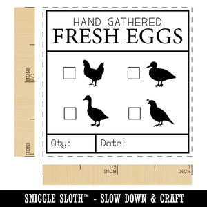 Fresh Eggs Check the Box Label Chicken Duck Goose Quail Self-Inking Rubber Stamp Ink Stamper