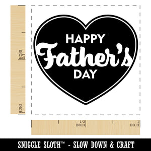 Happy Father's Day Heart Self-Inking Rubber Stamp Ink Stamper